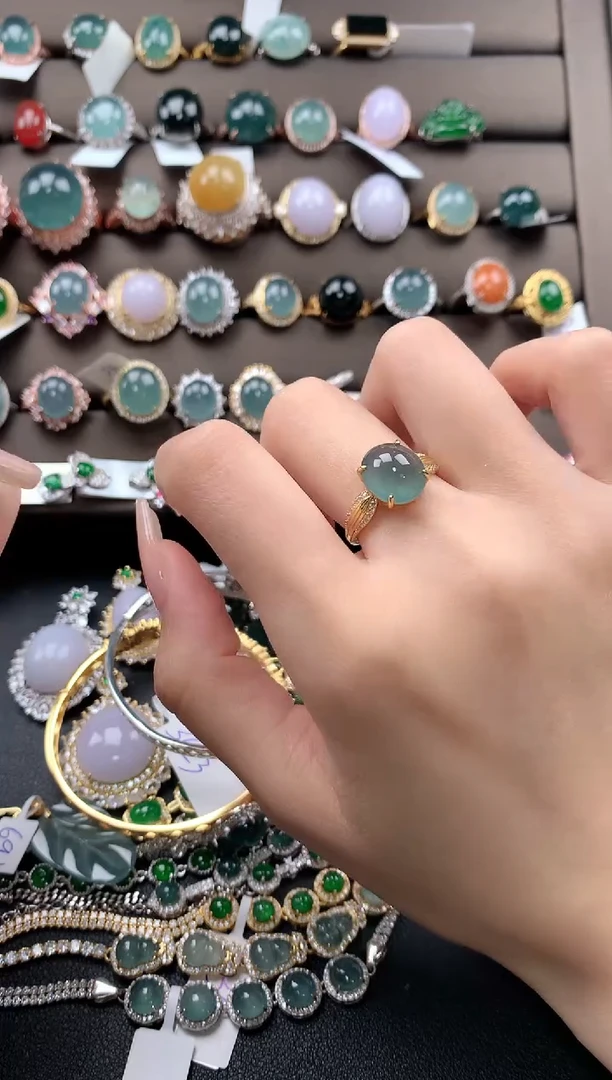【闪购商品】翡翠戒指银S925镶嵌432432