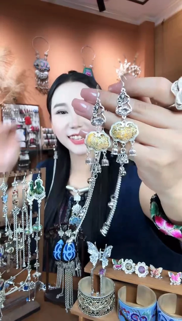 刺绣纯手工民族风耳环