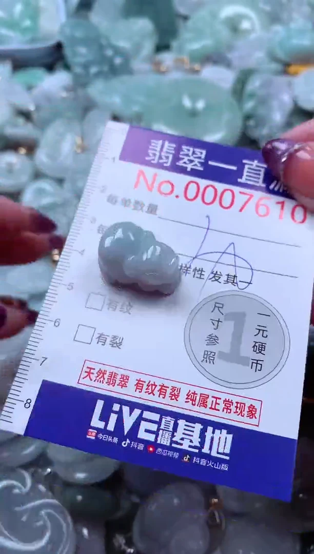 翡翠未镶嵌吊坠(不含链)7610