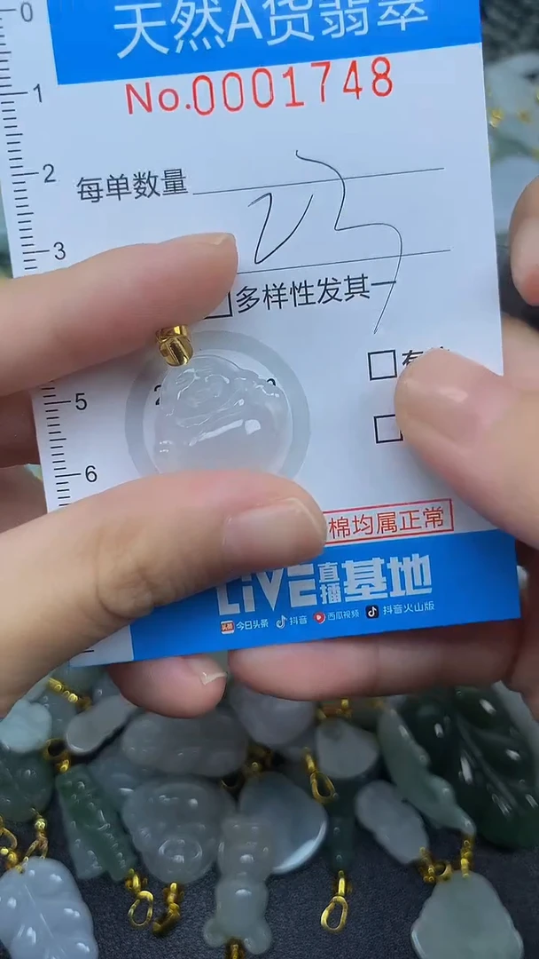 颈饰未镶嵌翡翠净货挂件-1748