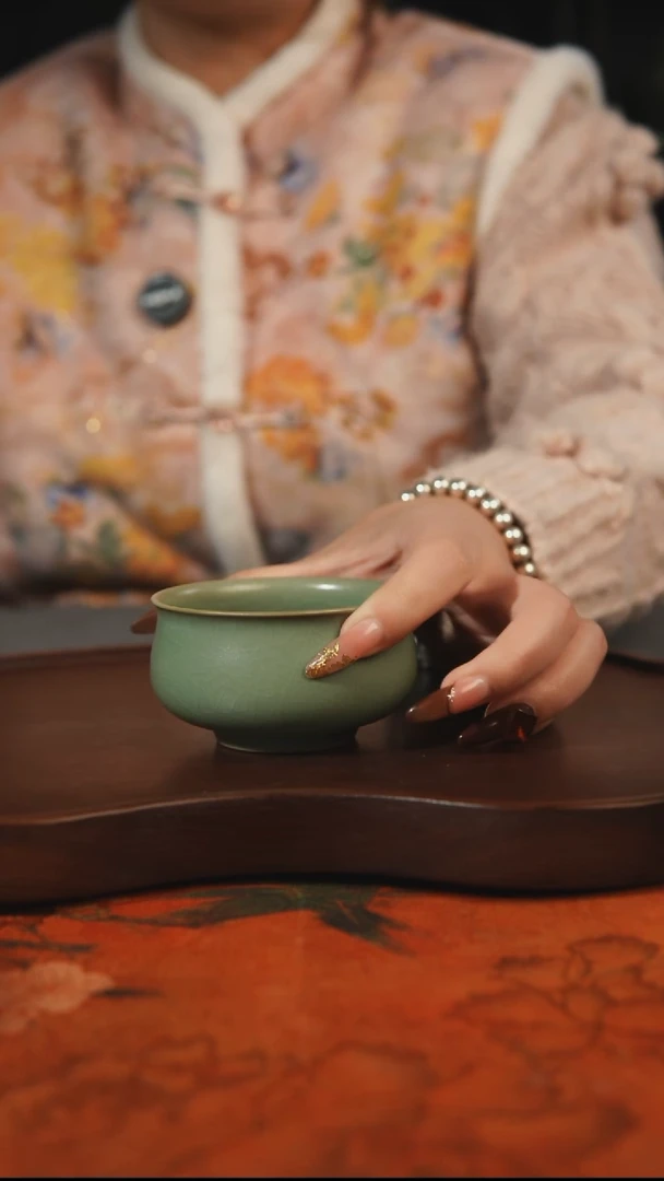 杯子瓷汝州原产地原矿仿古老釉q