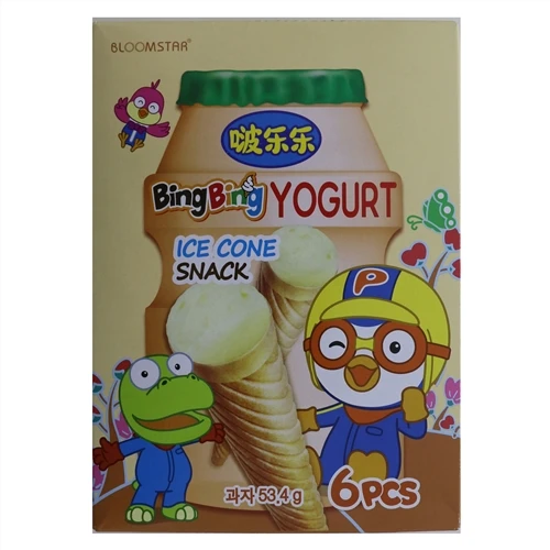 Pororo/啵乐乐冰淇淋形饼干养乐多味 53.4g