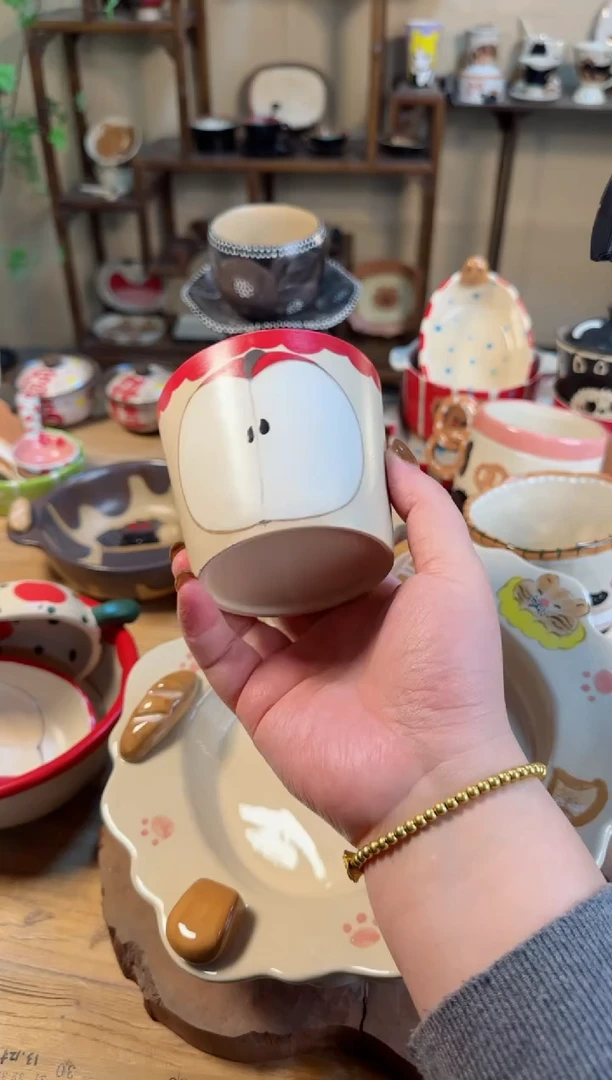 【闪购商品】苹果杯子高温瓷器瓷器