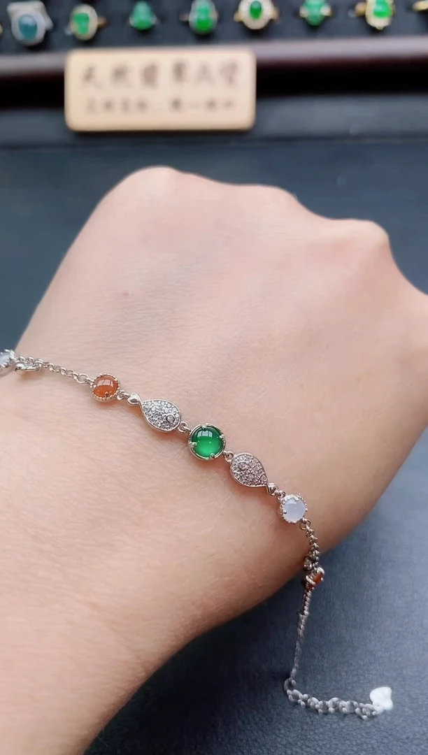 银S925镶嵌戒指翡翠1