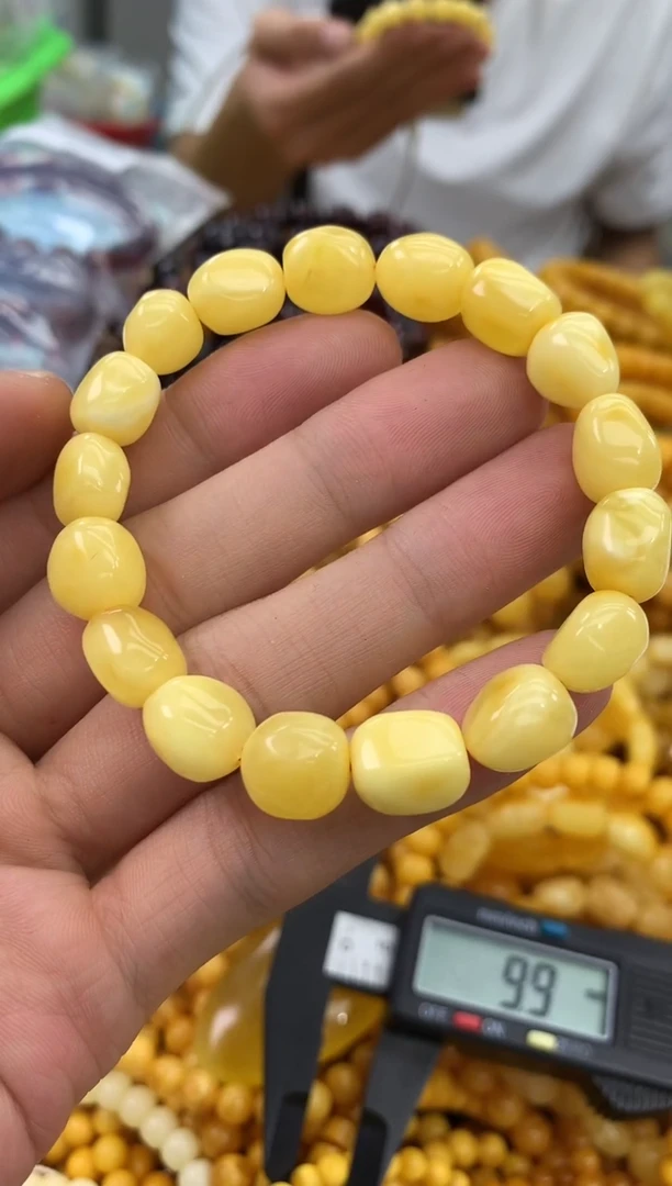 裸石蜜蜡未镶嵌手串
