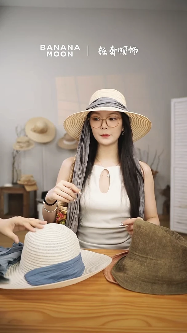 麦秆原麻天然草帽