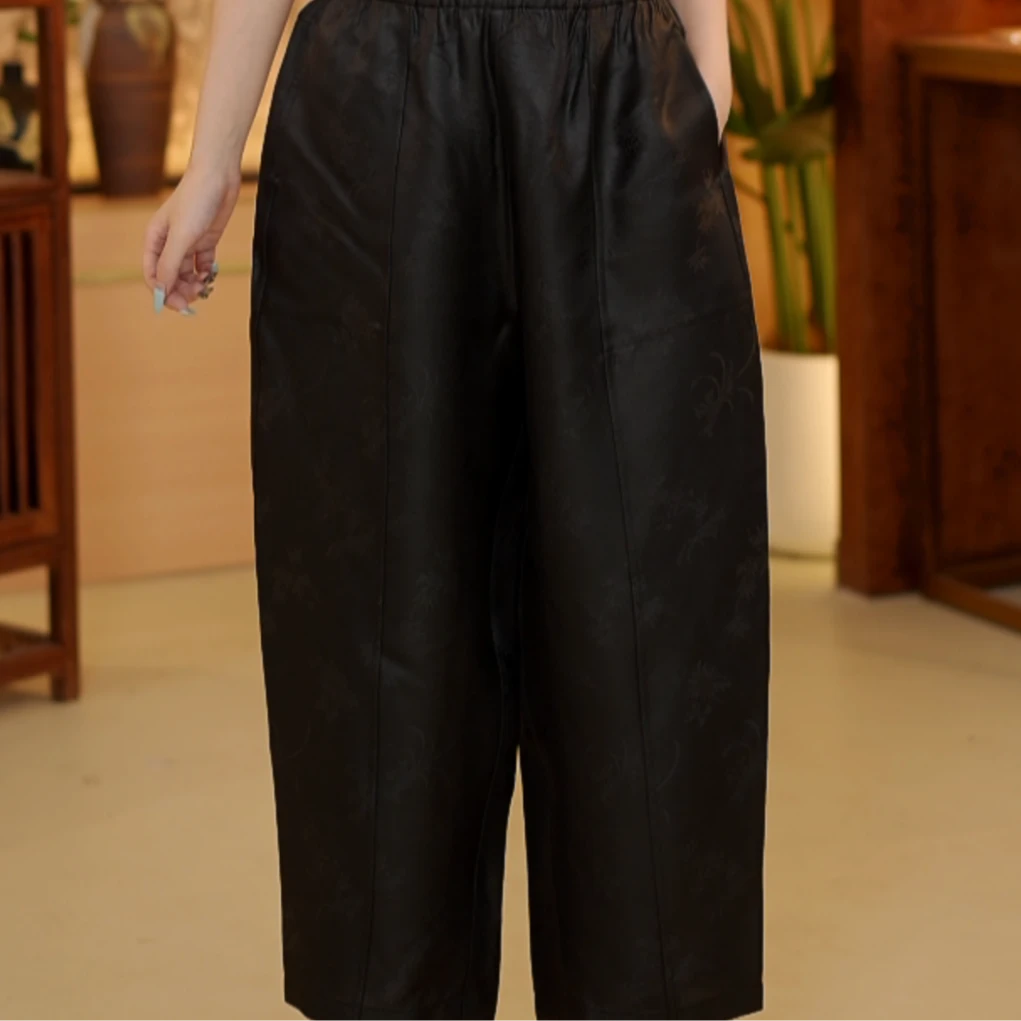 芹 新中式   风  1127268  双面双穿  梅兰竹菊 花苞裤