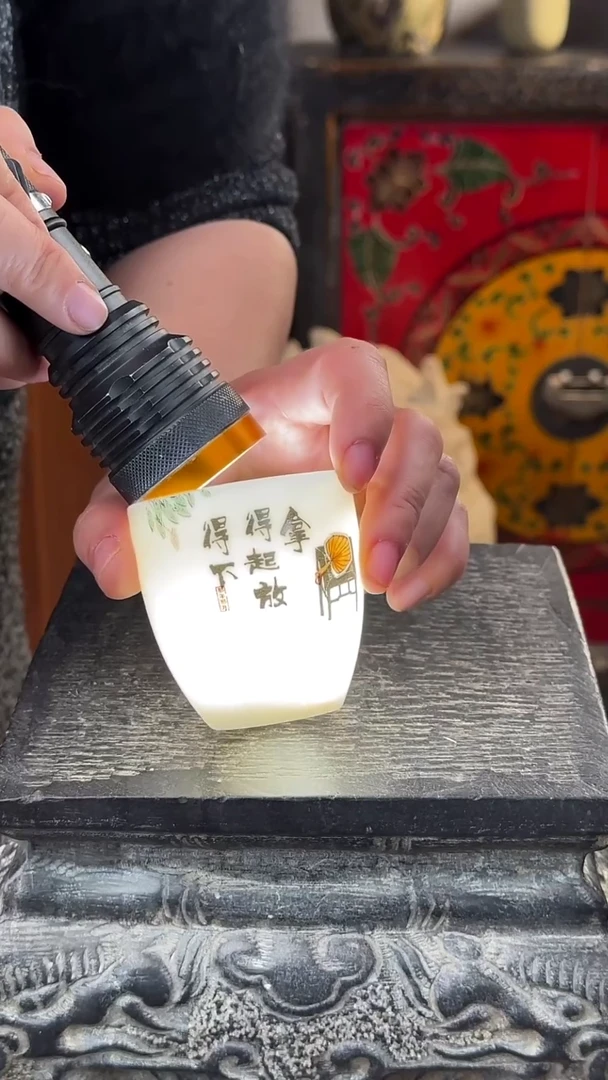 【闪购商品】摆件釉上彩陶瓷竹收纳盒