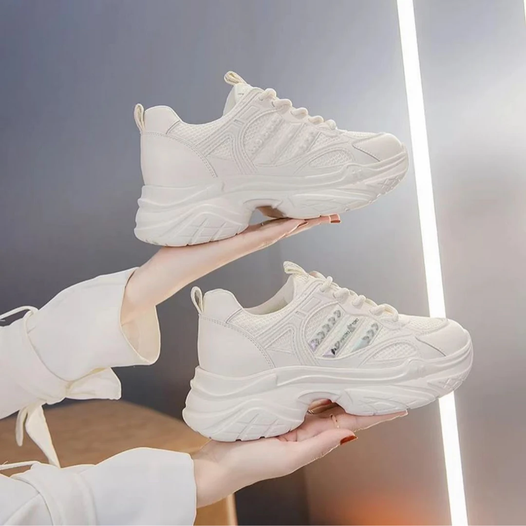网红百搭夏季透气春季厚底ins网面运动老爹鞋W3502087
