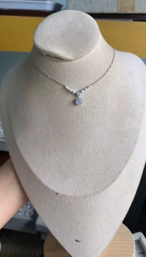 银S925镶嵌戒指翡翠项链1