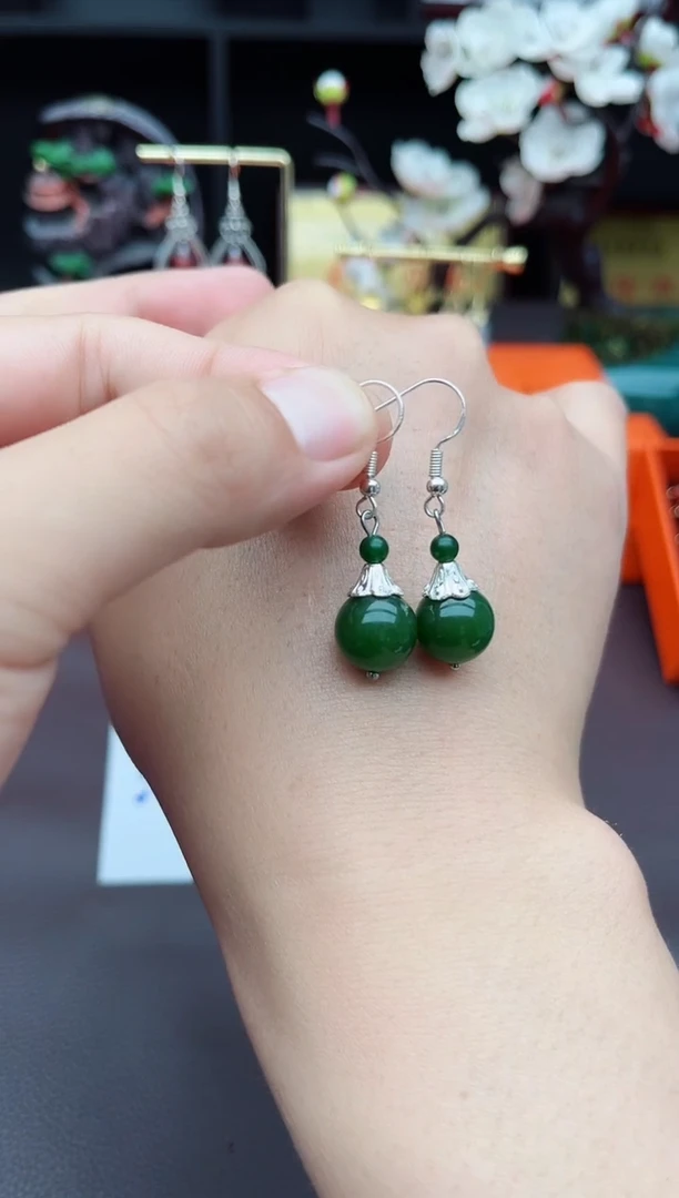 玛瑙/玉髓耳饰银S925镶嵌733000