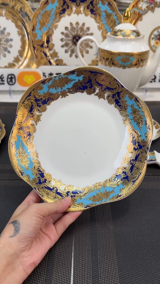 瓷片8英寸异型菜盘 正品