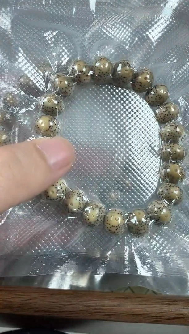 手串星月菩提氧化款 原生态石玉料苹果珠单圈12mm