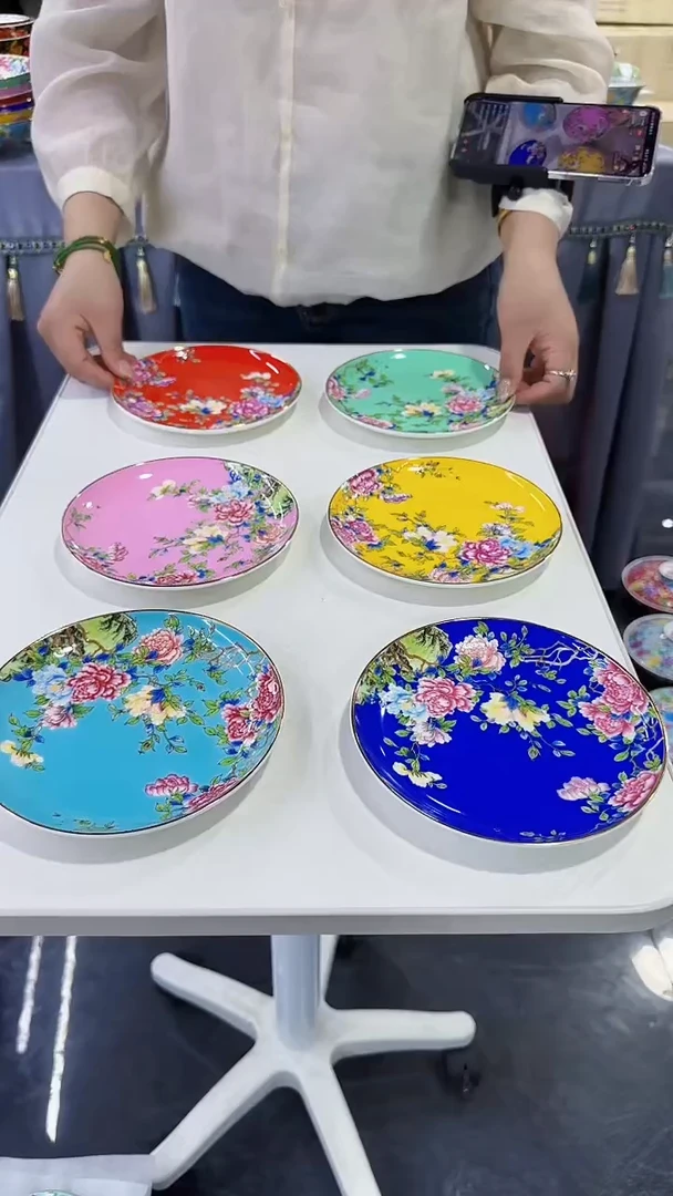 瓷片6英寸骨碟6个景德镇陶瓷
