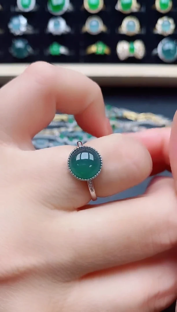 【闪购商品】翡翠戒指银S925镶嵌21321
