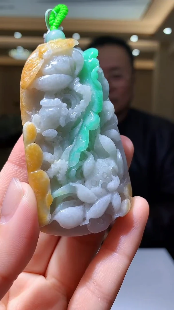 【闪购商品】定制翡翠未镶嵌1089hm-毛货挂件26