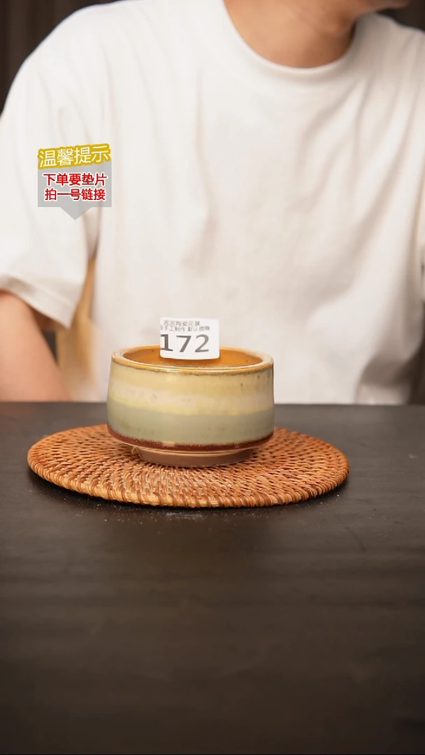 瓷片泥泥多肉花盆 172 口8-9