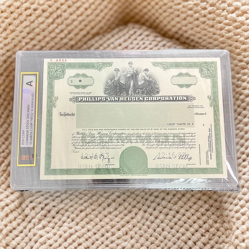 非法定货币PVH公司纸质样票（已兑付，以实际为准）