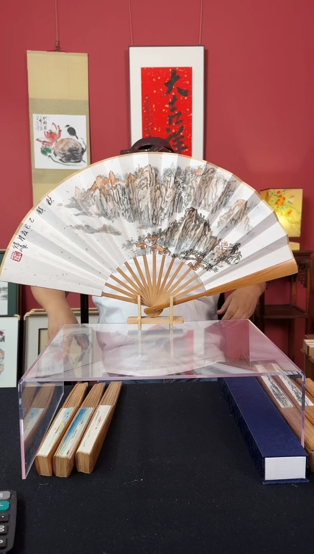 国画于健峰折扇作品