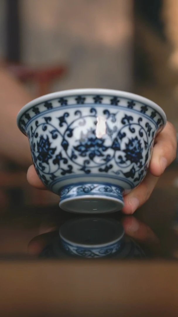 杯子缠枝莲压手杯11111