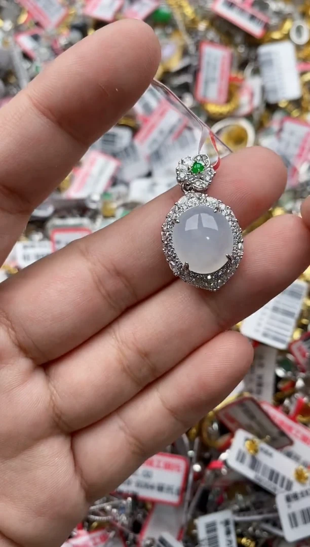 【闪购商品】翡翠戒指银S925镶嵌22222---8