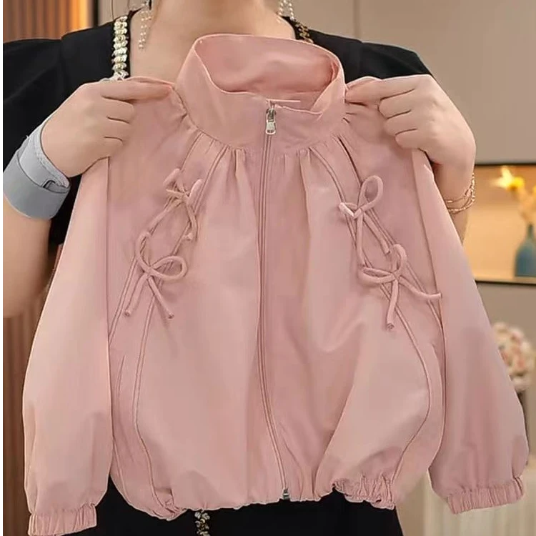 QIAERDE/洽尔德女童装春秋装外套2025新款韩版中小儿童休闲上衣夹