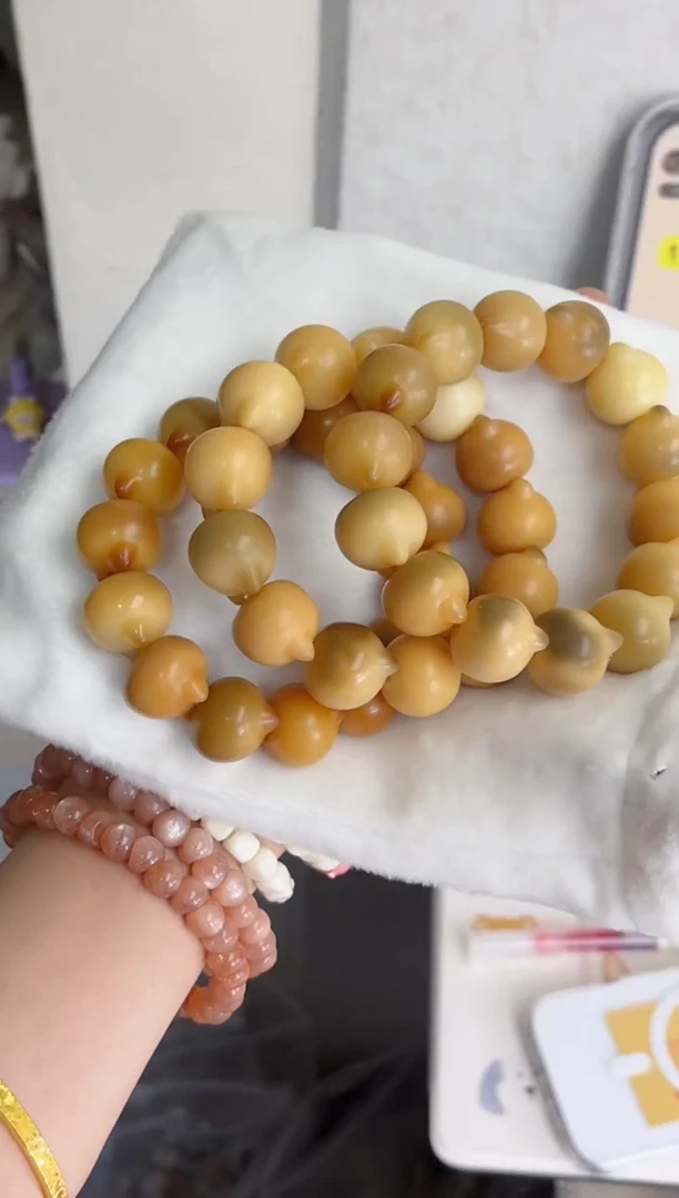 菩提根/象牙果手串v68干磨猫猫头21+瑕疵不补随机