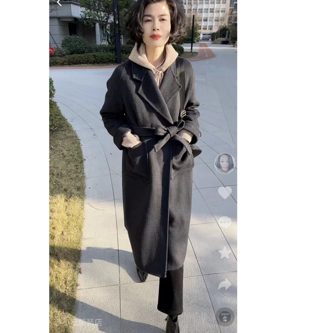 (小纪服饰专属)--新款双面羊毛显瘦时尚外套