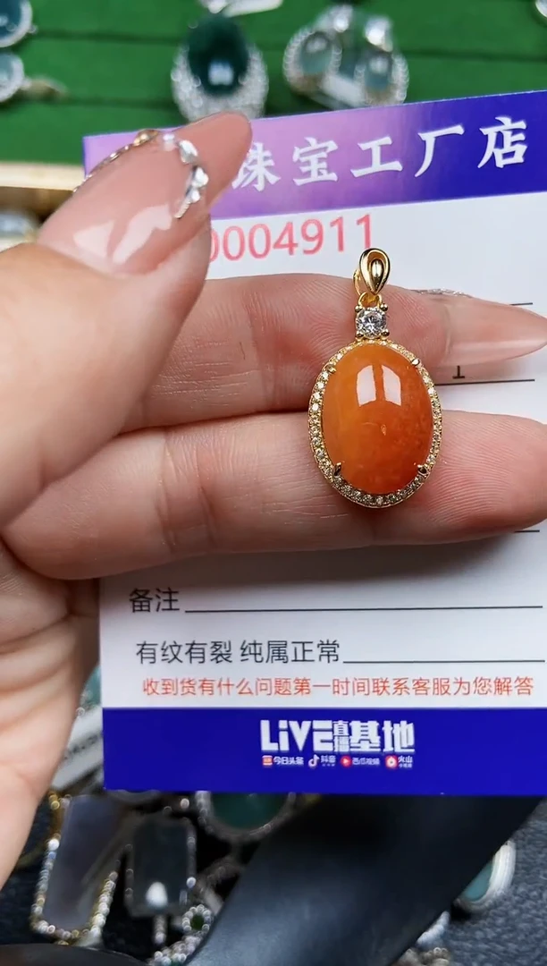 【闪购商品】翡翠颈饰银S925镶嵌4911