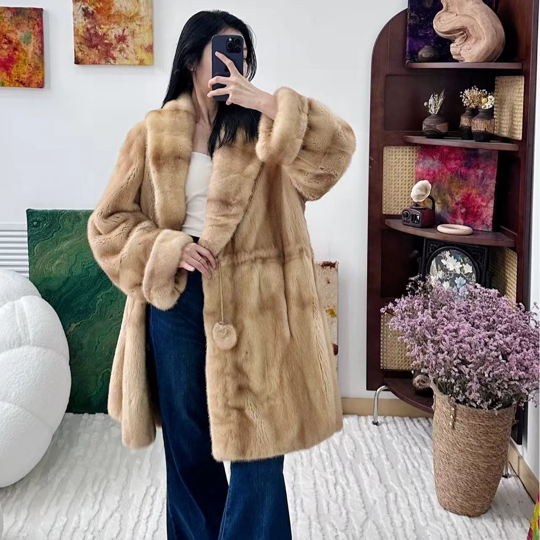 ⑦棉花糖Vintage女装外套大衣复古欧美毛皮衣女黑色皮衣