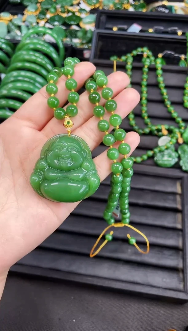 【闪购商品】和田玉吊坠18K金镶嵌40MM多样性发一