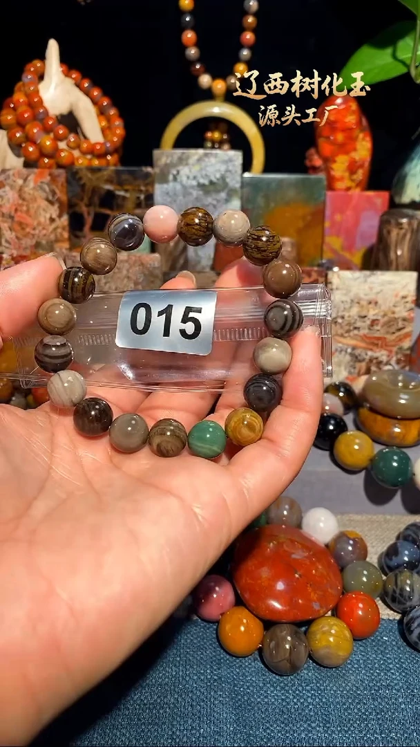 未镶嵌-硅化玉天然北票硅化玉手串