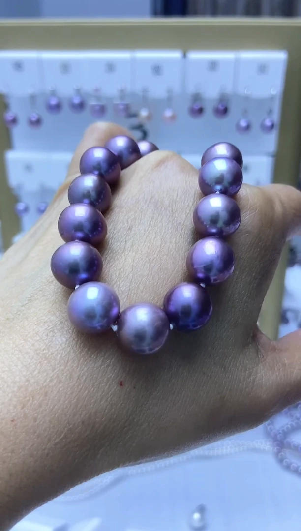 银S925镶嵌手串淡水珍珠手串14