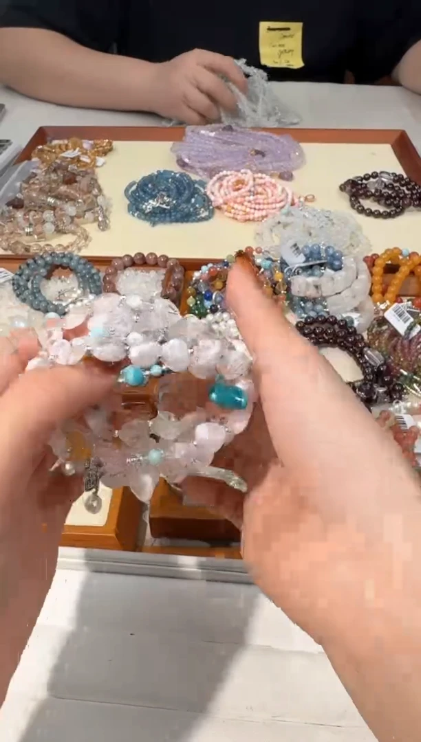 【闪购商品】水晶手链银S925镶嵌A012雪花幽灵爱心设计款