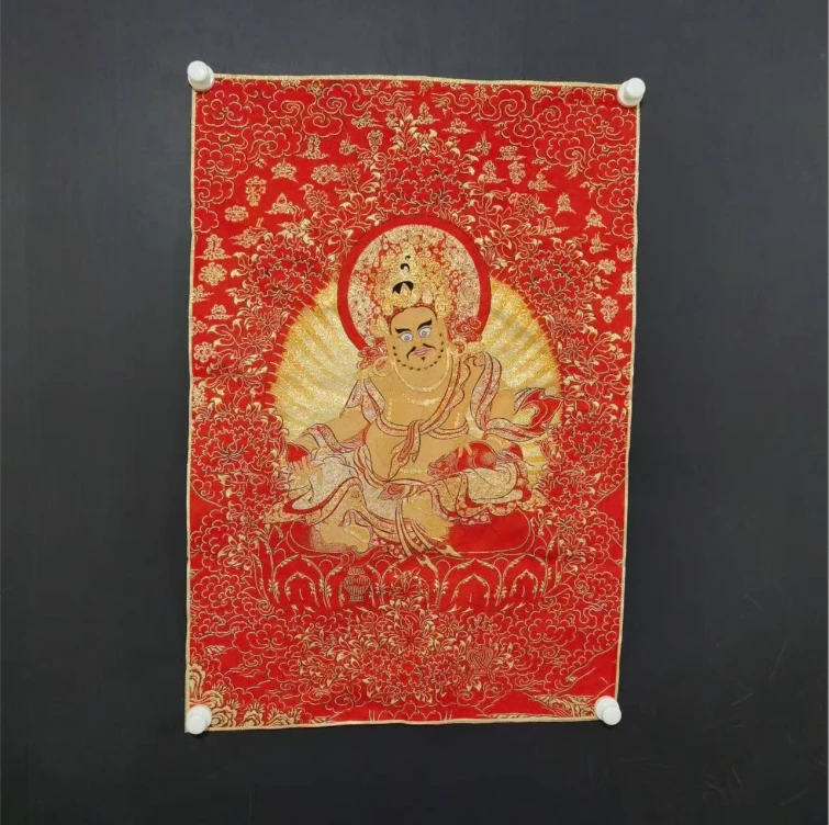 黄财神民族风原创款黄CC唐卡画T010705-60*90