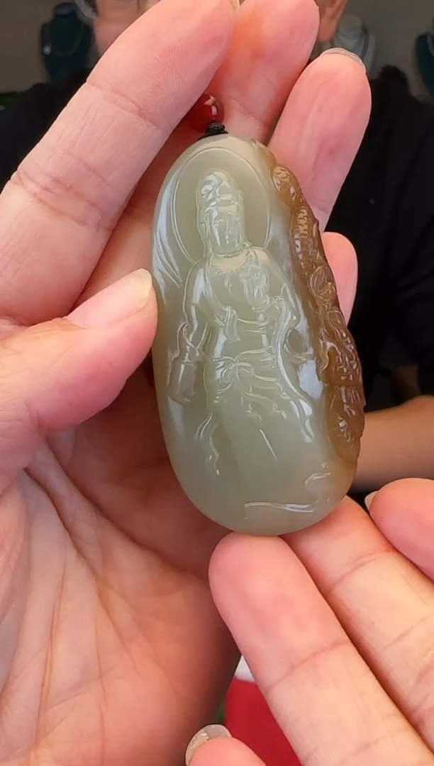 颈饰未镶嵌和田玉观音