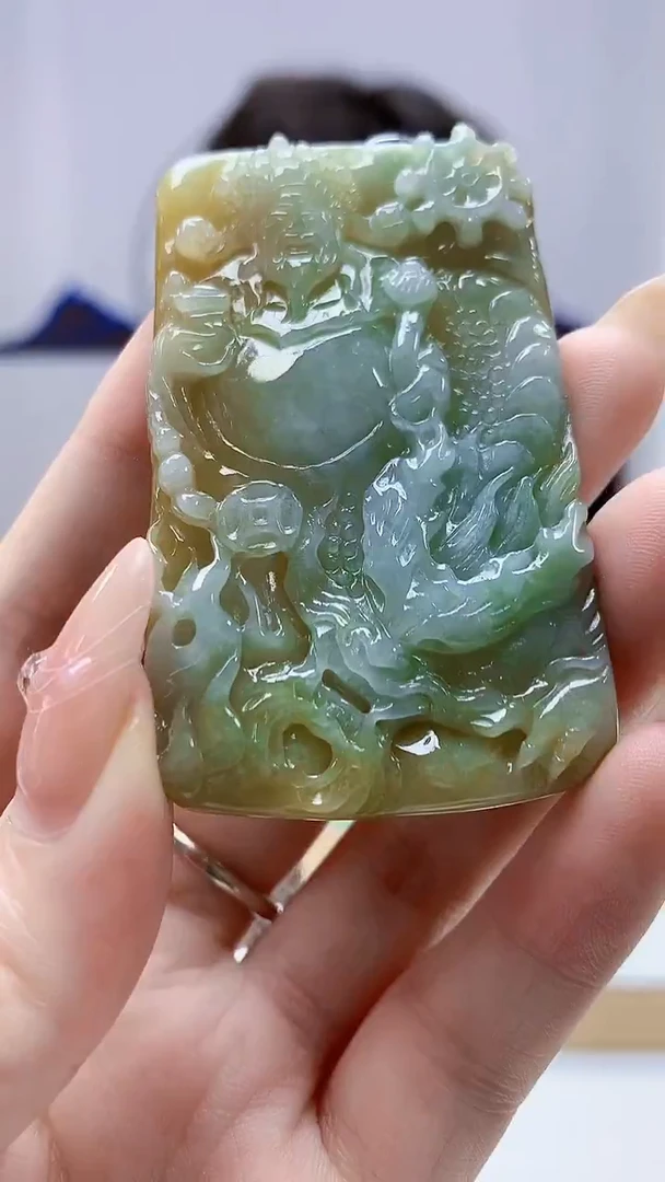 未镶嵌定制翡翠4688DD-毛货挂件20
