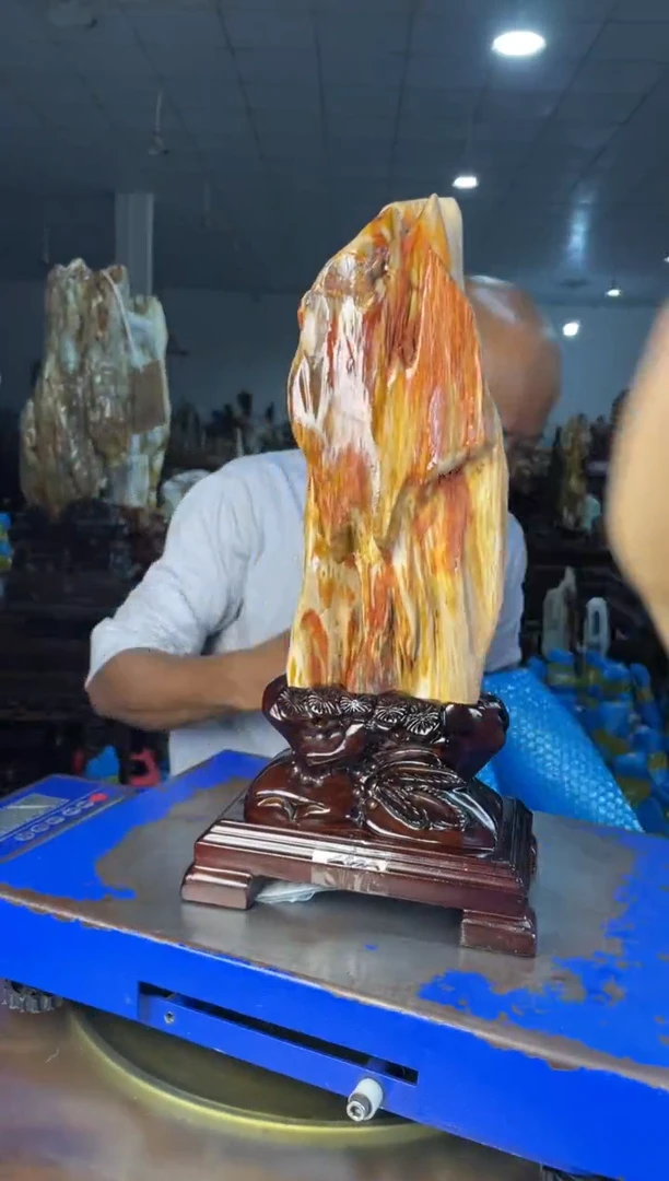 未镶嵌摆件硅化玉15