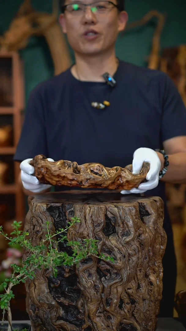 枣木南*雷击枣木果盘