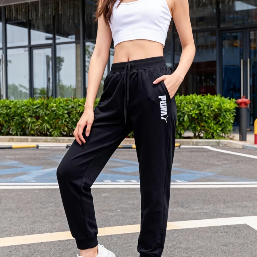 PUMA彪马女子秋冬加绒保暖束脚运动长裤休闲百搭针织裤670007