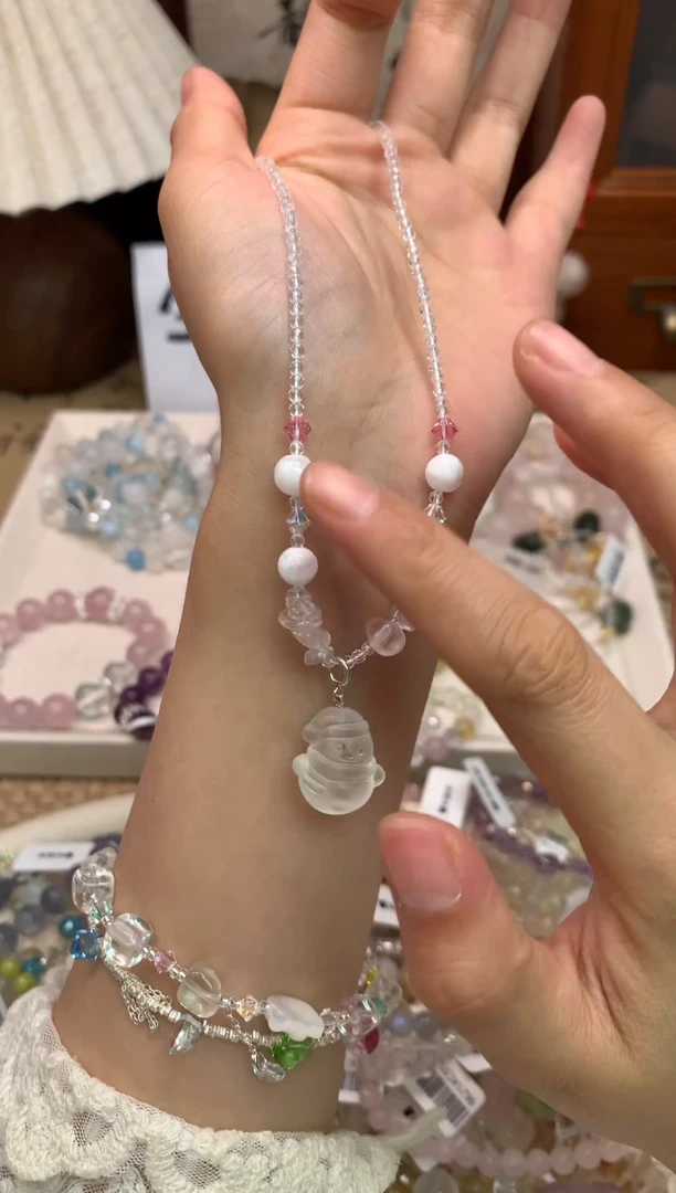 银S925镶嵌颈饰水晶129手串