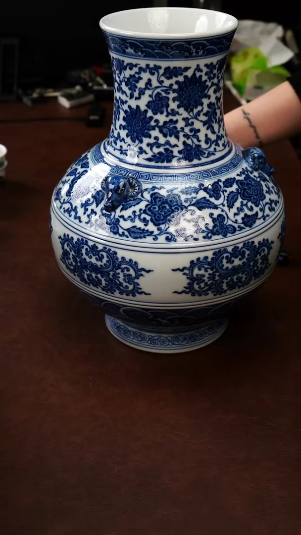 摆件陶景德镇瓷器，青花瓷手绘茶具~