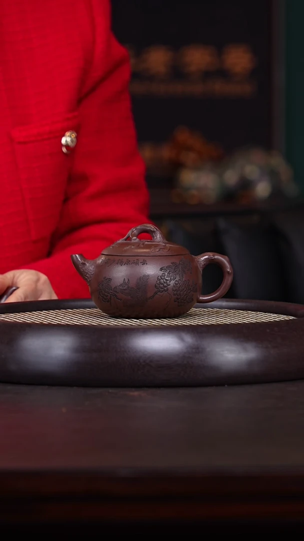 【闪购商品】紫砂茶壶张杏娟26-4 龙潭紫泥玉珠