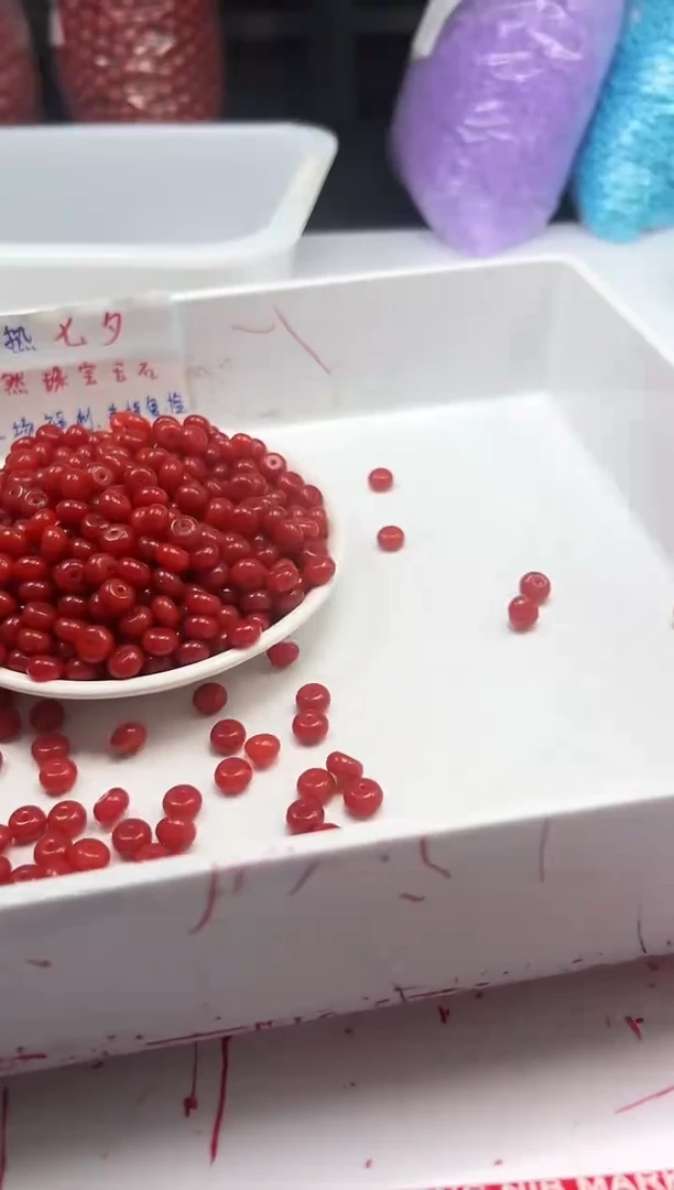 颈饰未镶嵌南红玛瑙W2280云南保山肉南红算盘8*5MM*30颗