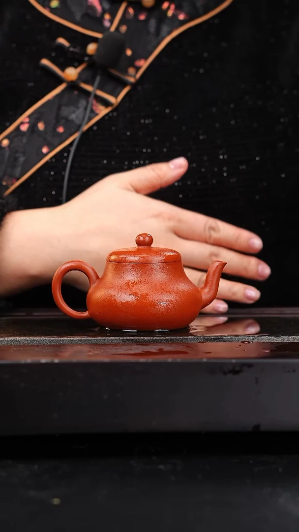 茶壶紫砂全手工小煤窑朱泥君德150cc陈云