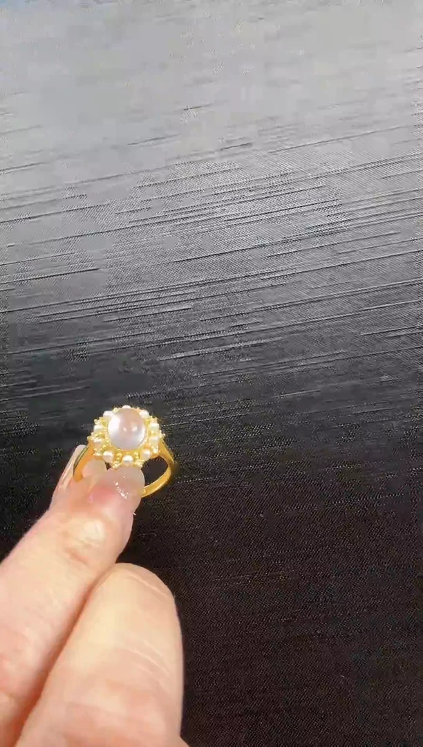 【闪购商品】水晶戒指银S925镶嵌粉晶