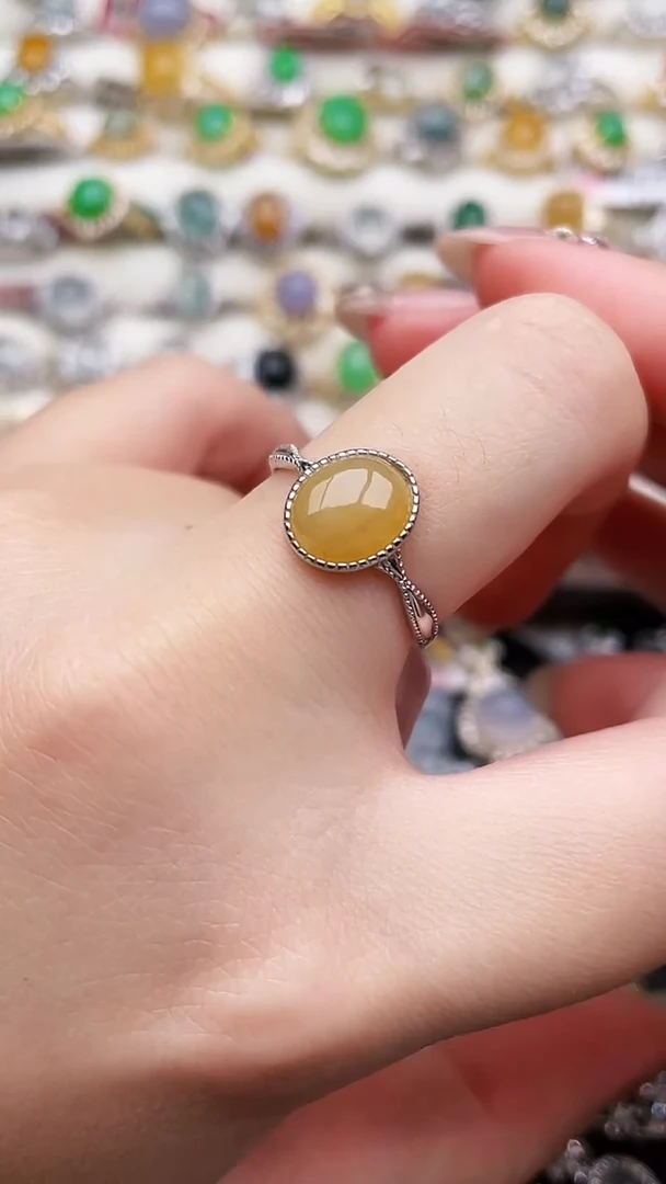 银S925镶嵌戒指翡翠57