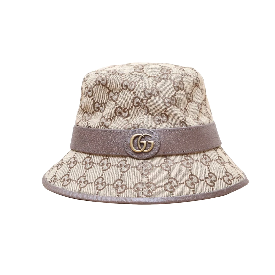 99新 GUCCI/古驰 积分-188/汤/P205335118/老花 gucci印花 渔夫帽