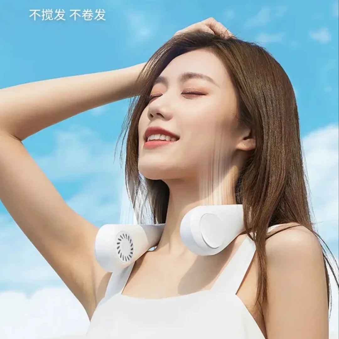 懒人必备 无叶挂脖风扇懒人便携式手持户外风扇不卡头发
