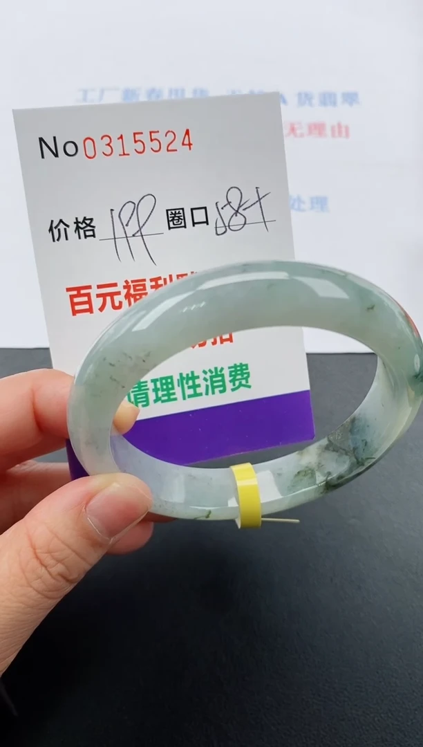 【闪购商品】翡翠手镯未镶嵌天然A货翡翠0315524